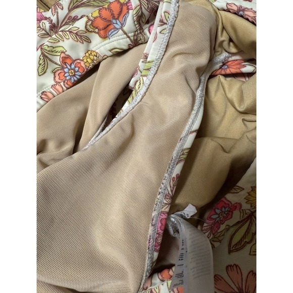 Old Navy Boho Fairy Earth Tone Floral Tankini Set Top XL Bottoms Large High Rise - Picture 7 of 7